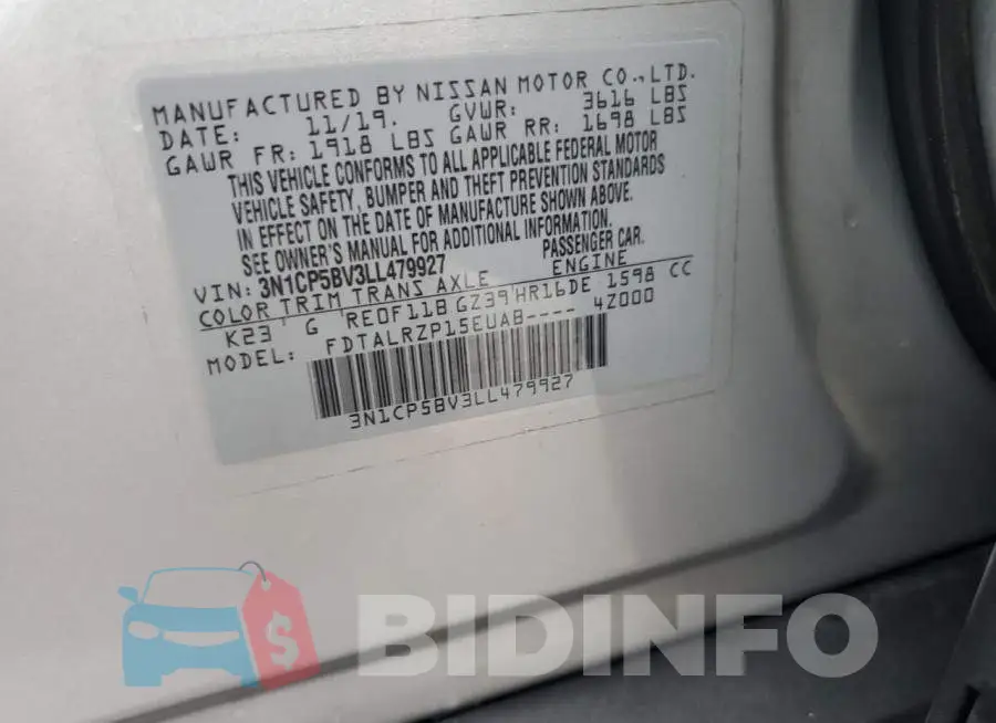3N1CP5BV3LL479927 Photo# 12
