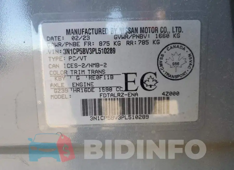 3N1CP5BV3PL510289 Photo# 14