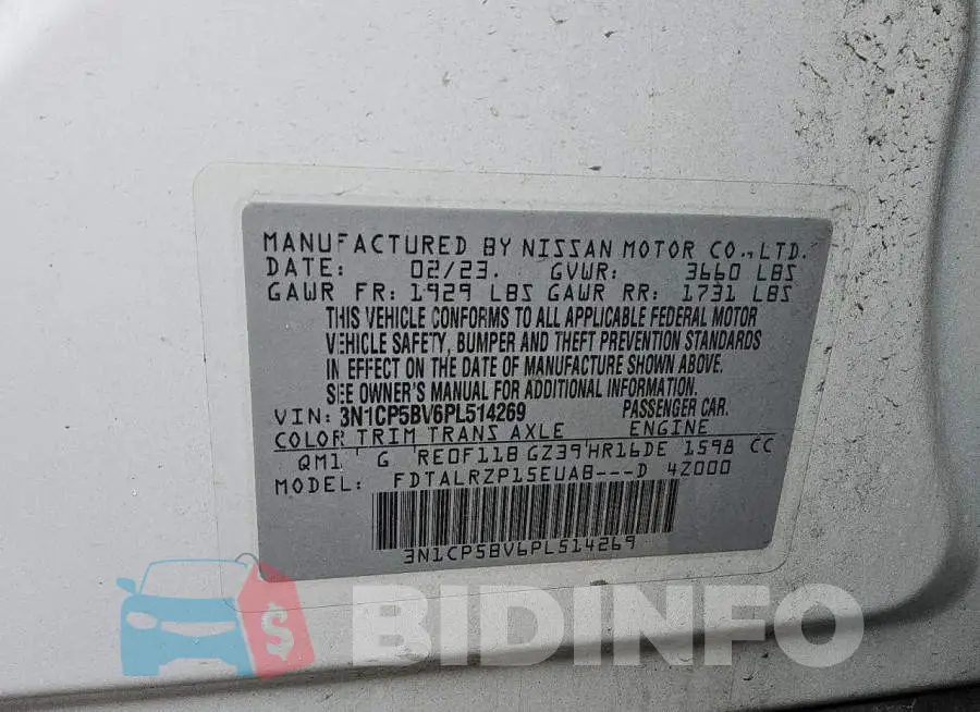 3N1CP5BV6PL514269 Photo# 12