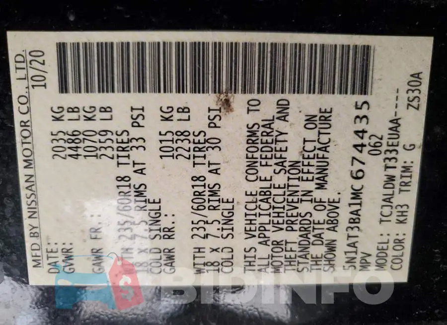 5N1AT3BA1MC674435 Photo# 14