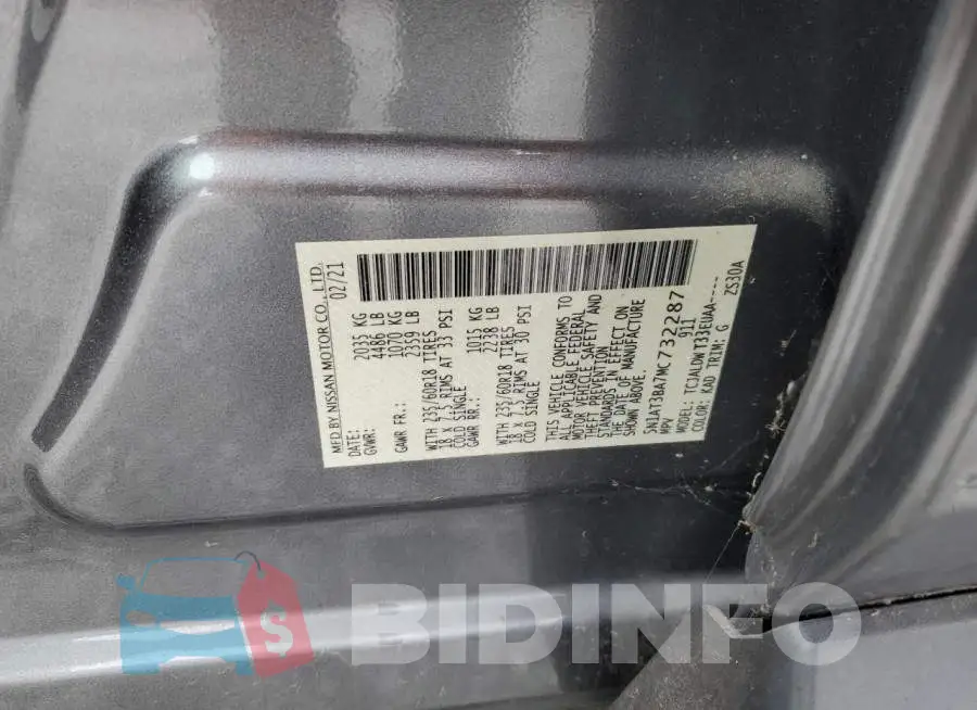5N1AT3BA7MC732287 Photo# 13