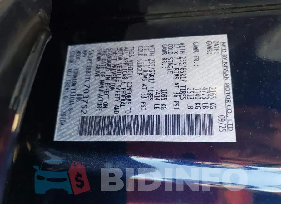 5N1BT3BB1TC703752 Photo# 13