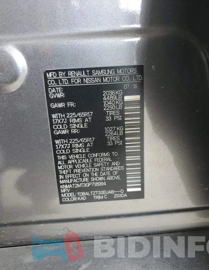 KNMAT2MT3GP718994 Photo# 13