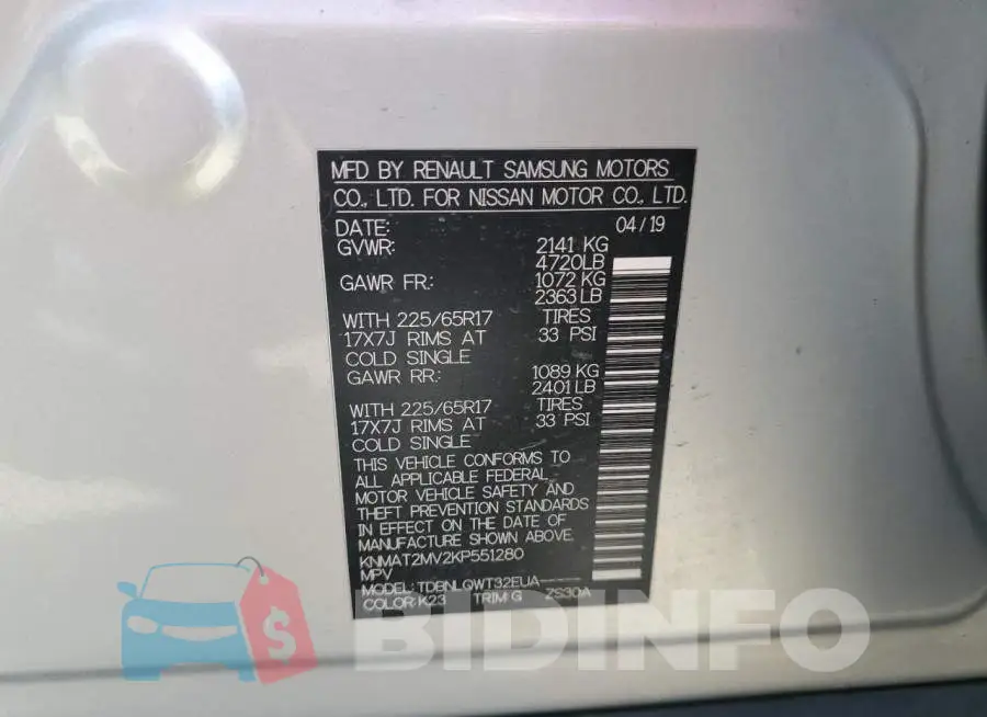 KNMAT2MV2KP551280 Photo# 13