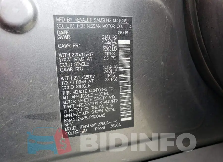 KNMAT2MV8JP600495 Photo# 14