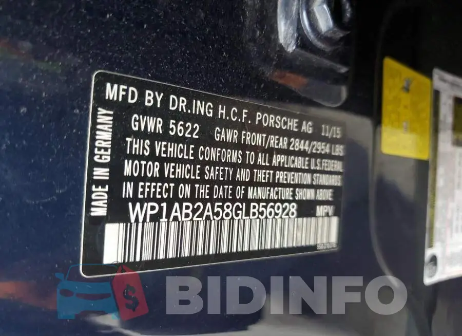 WP1AB2A58GLB56928 Photo# 12