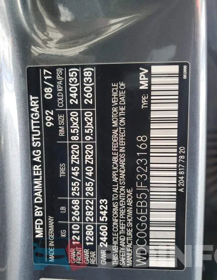 WDC0G6EB5JF323168 Photo# 12