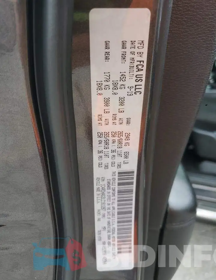 1C4RDHAG3LC161287 Photo# 13