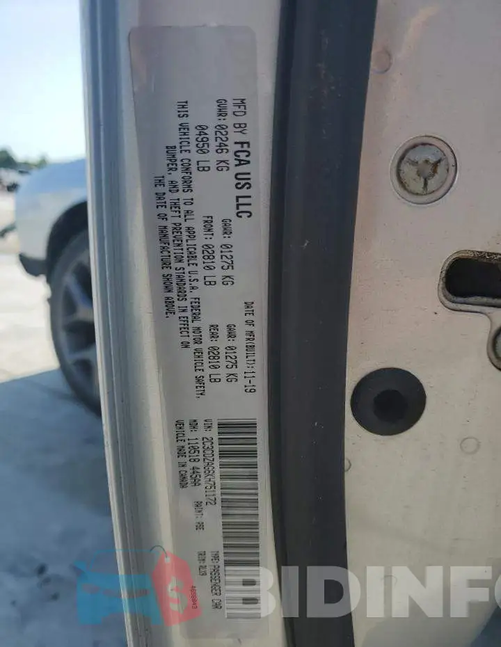 2C3CDZAG6KH751172 Photo# 13