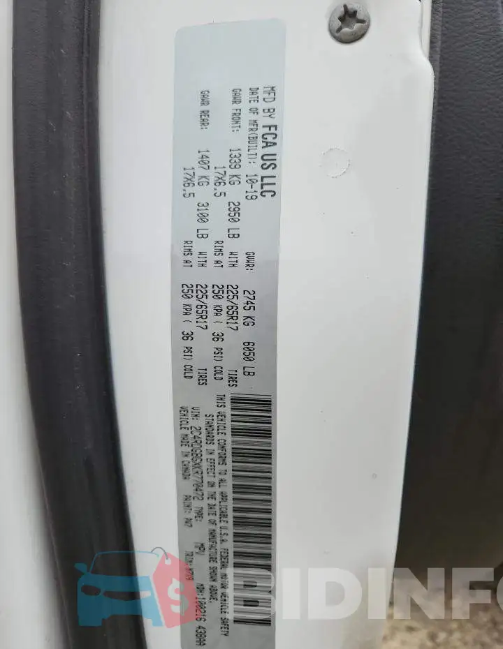 2C4RDGBGXKR770472 Photo# 13