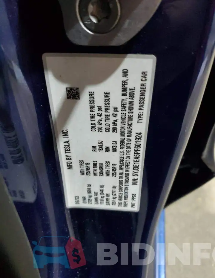 5YJ3E1EA5PF601924 Photo# 12