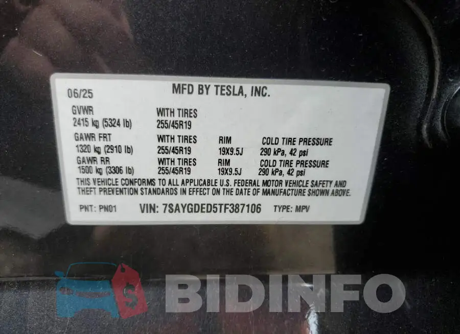7SAYGDED5TF387106 Photo# 14