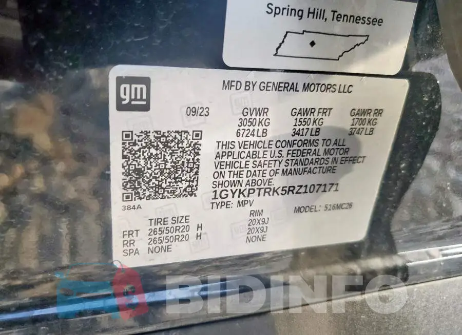 1GYKPTRK5RZ107171 Photo# 13