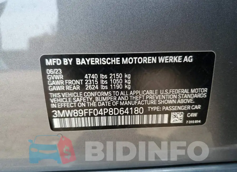 3MW89FF04P8D64180 Photo# 12