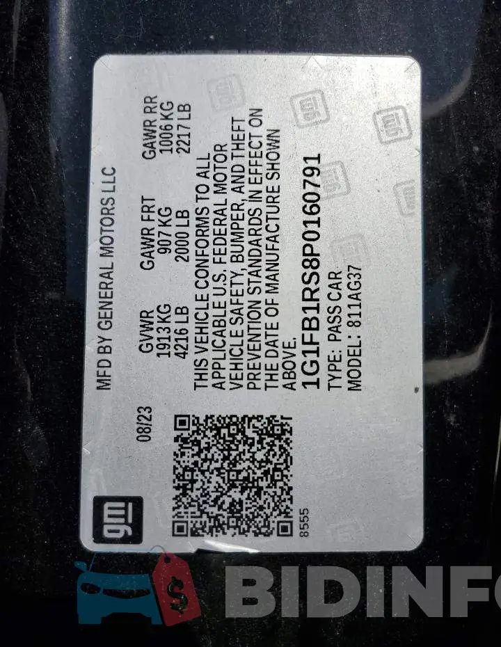1G1FB1RS8P0160791 Photo# 13