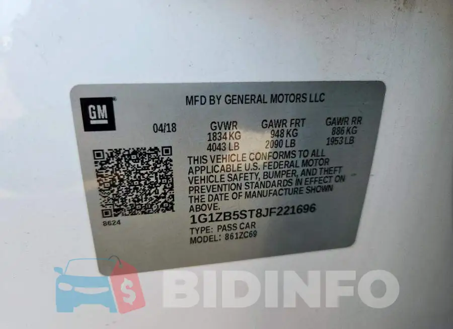 1G1ZB5ST8JF221696 Photo# 12