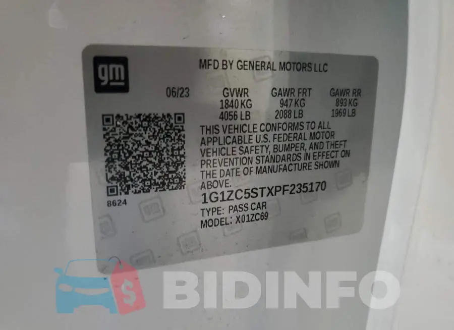 1G1ZC5STXPF235170 Photo# 12