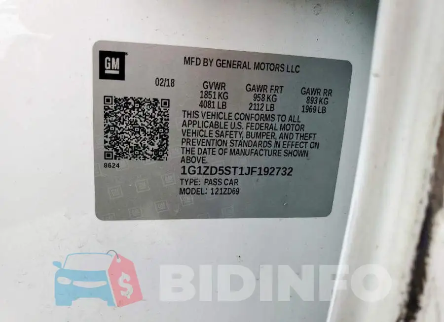 1G1ZD5ST1JF192732 Photo# 12