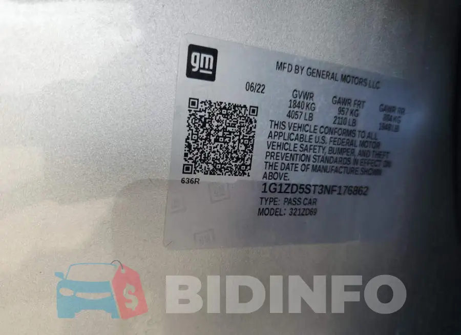 1G1ZD5ST3NF176862 Photo# 12