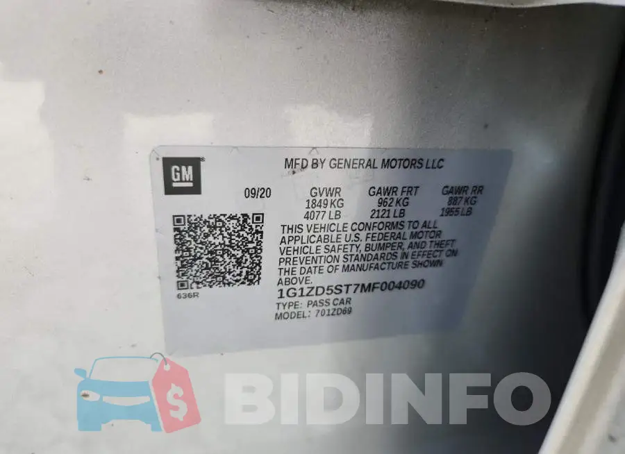 1G1ZD5ST7MF004090 Photo# 12