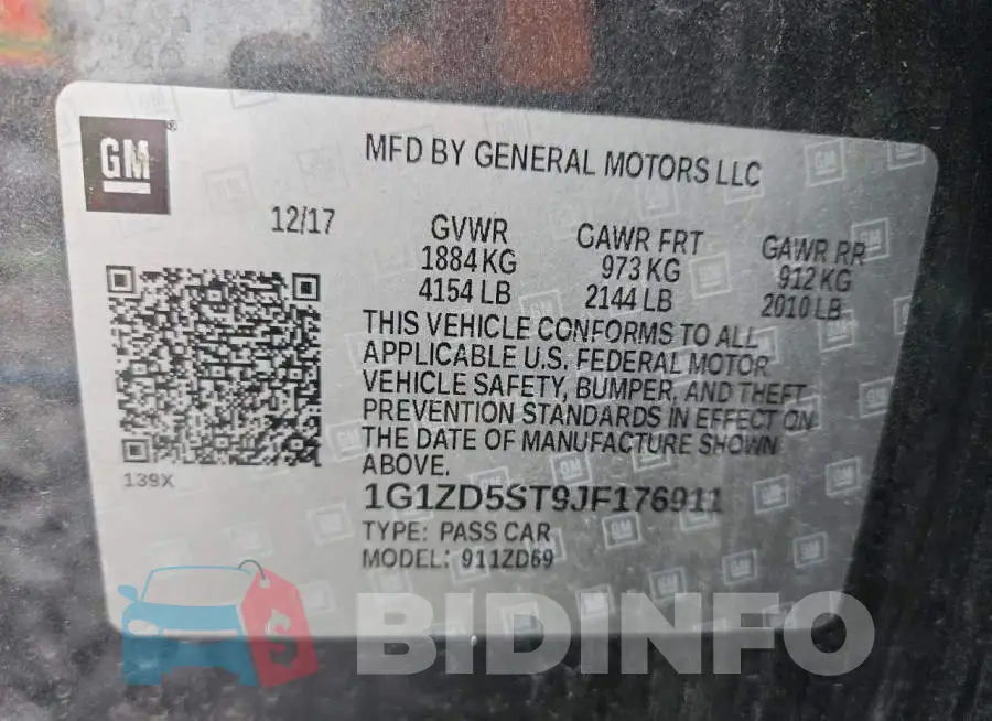 1G1ZD5ST9JF176911 Photo# 12