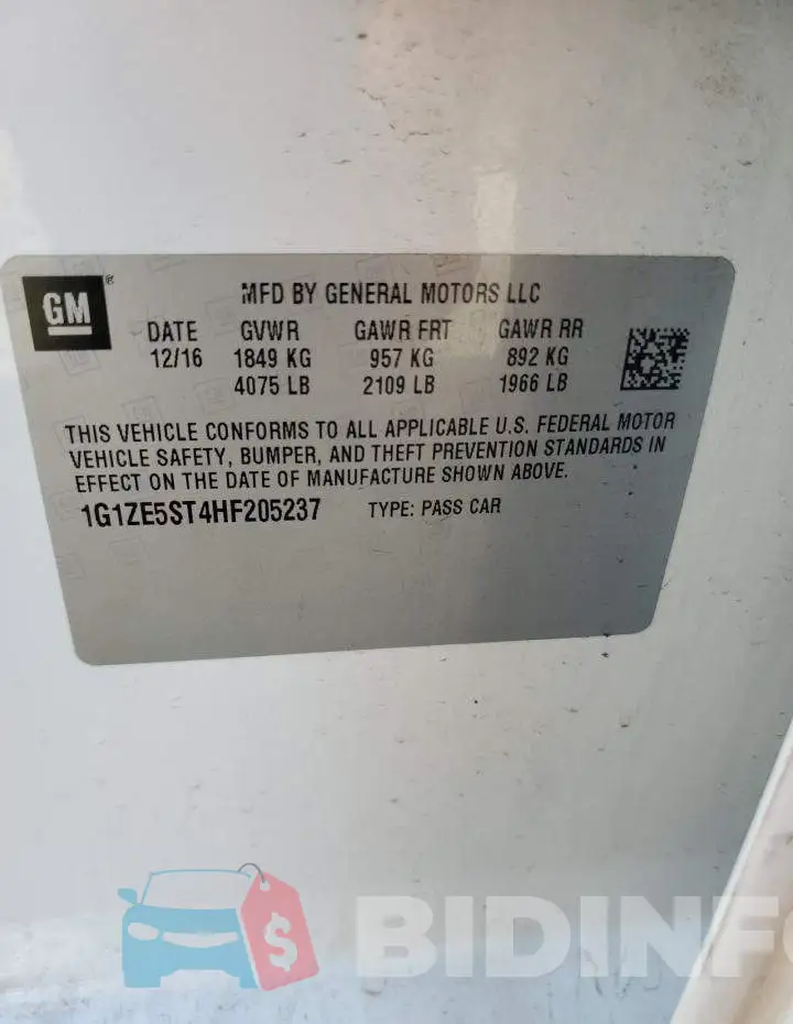 1G1ZE5ST4HF205237 Photo# 13