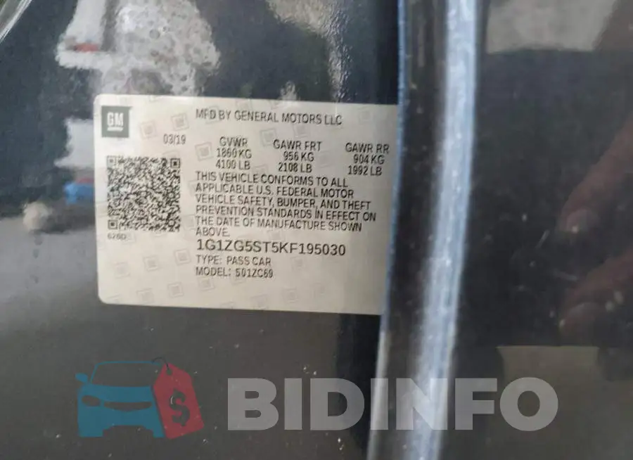 1G1ZG5ST5KF195030 Photo# 12