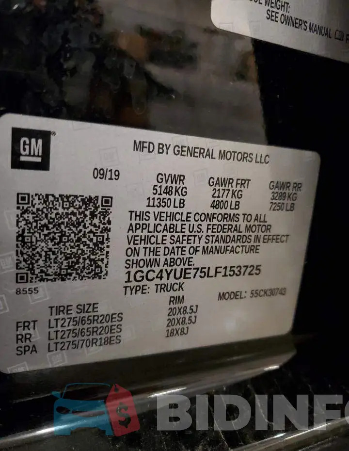 1GC4YUE75LF153725 Photo# 12