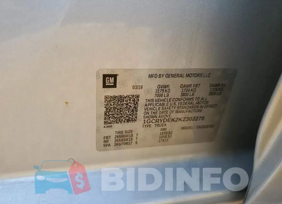 1GCRYDEK2KZ302275 Photo# 12