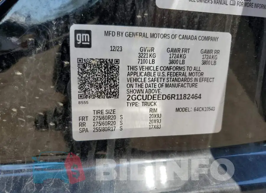 2GCUDEED6R1182464 Photo# 12