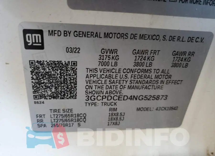 3GCPDCED4NG525873 Photo# 12