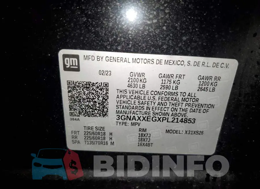 3GNAXXEGXPL214853 Photo# 13