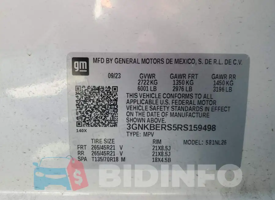 3GNKBERS5RS159498 Photo# 12