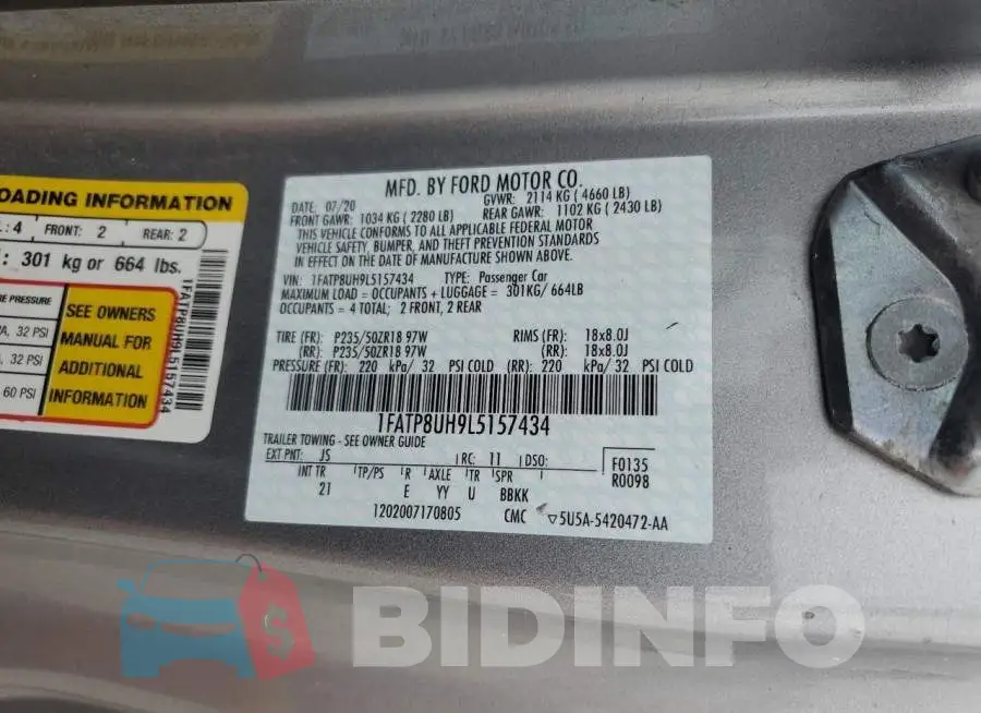 1FATP8UH9L5157434 Photo# 12