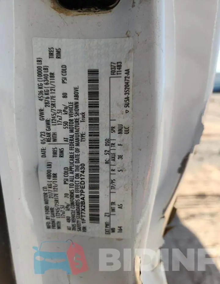 1FT7X2BA7PED17430 Photo# 12