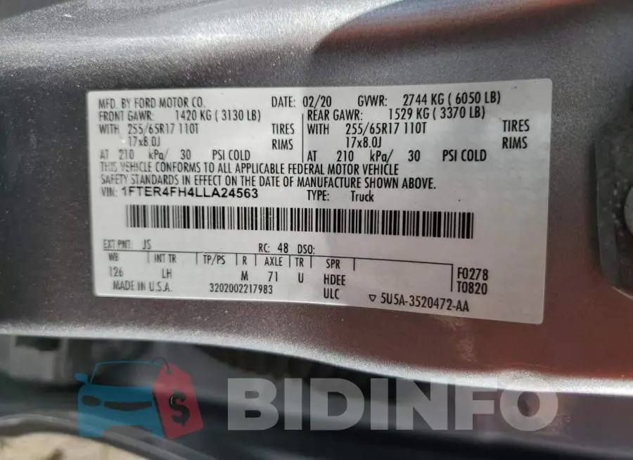 1FTER4FH4LLA24563 Photo# 12