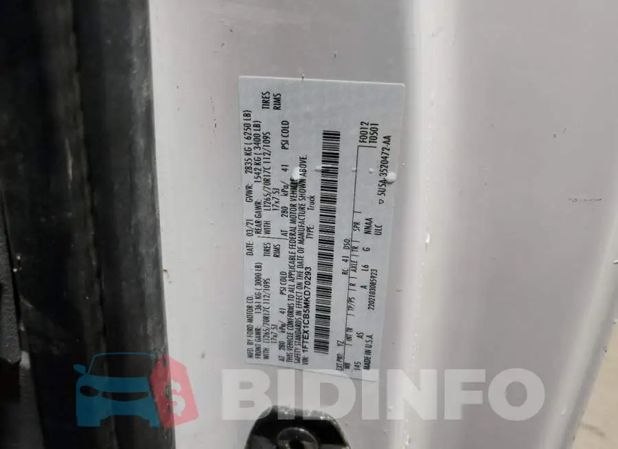 1FTEX1CB5MKD70293 Photo# 12