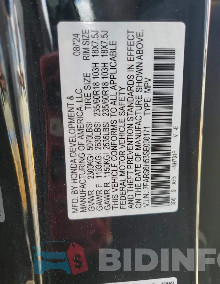 7FARS6H53SE030171 Photo# 14