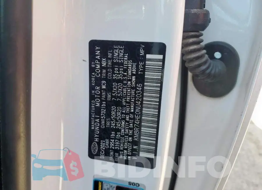 KM8R74HE0NU420346 Photo# 13