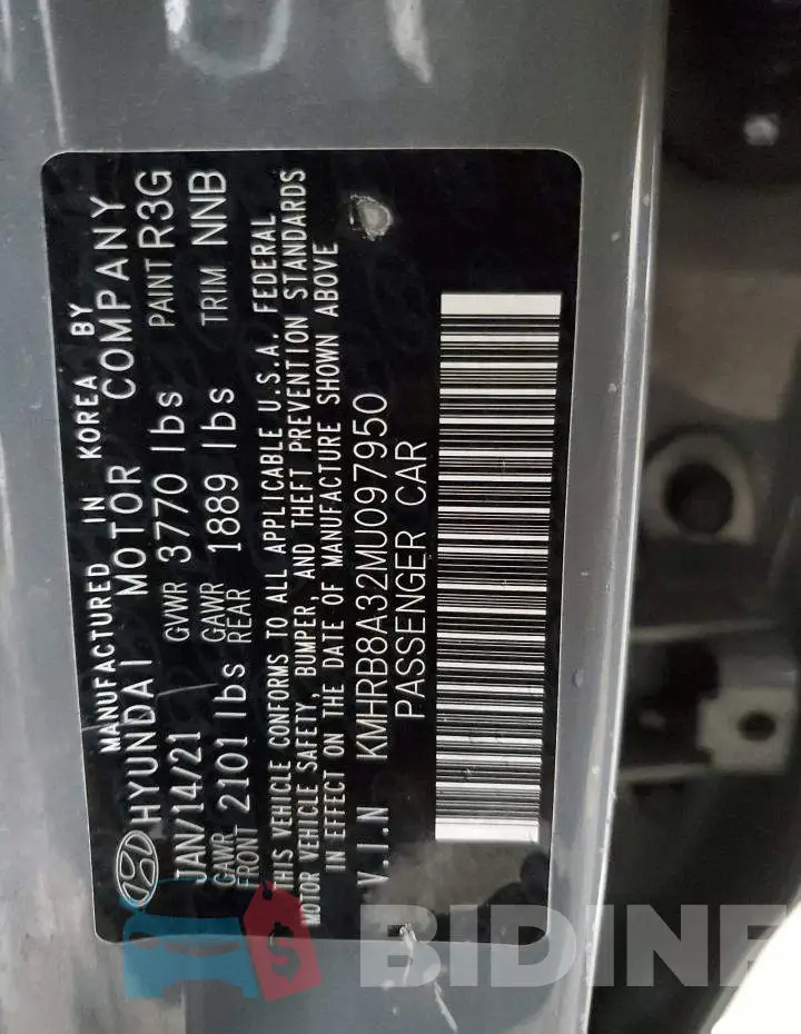 KMHRB8A32MU097950 Photo# 14
