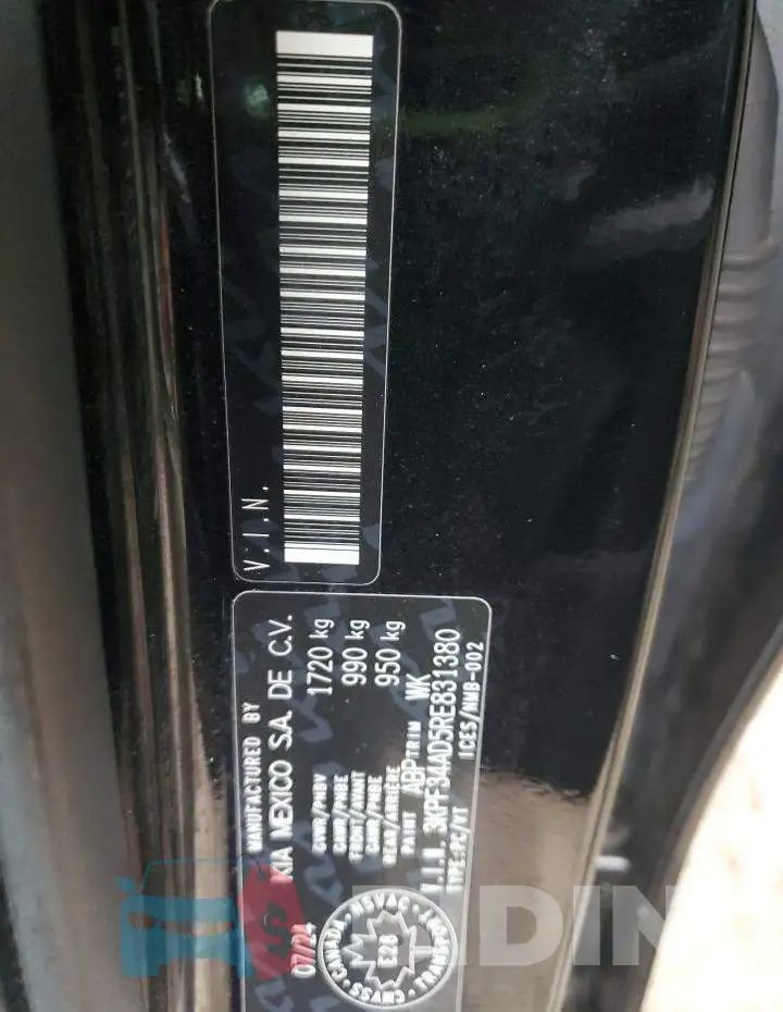3KPF34AD5RE831380 Photo# 12