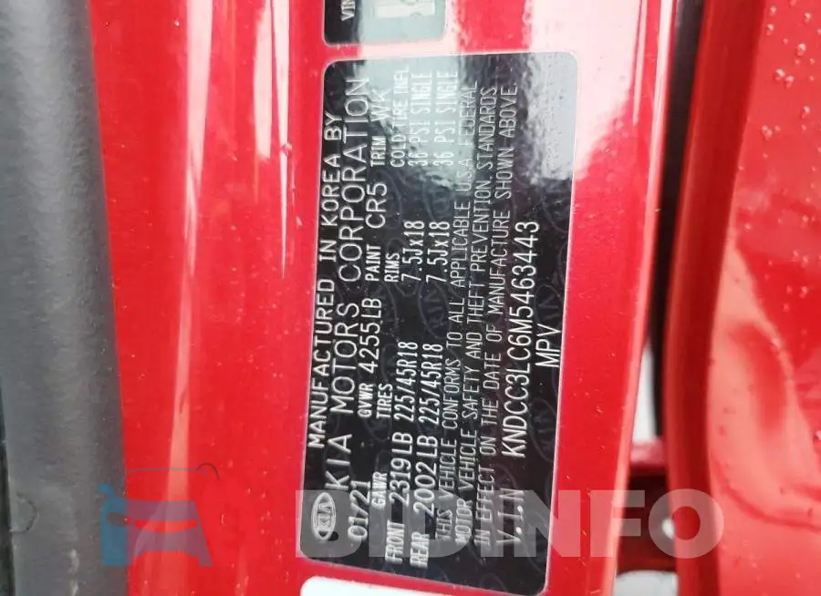 KNDCC3LC6M5463443 Photo# 13