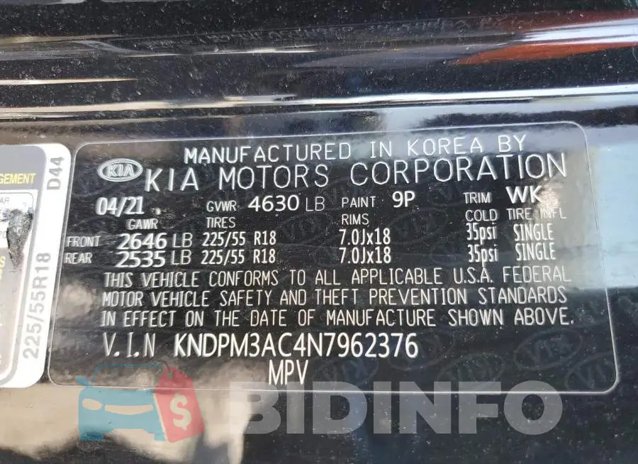 KNDPM3AC4N7962376 Photo# 14