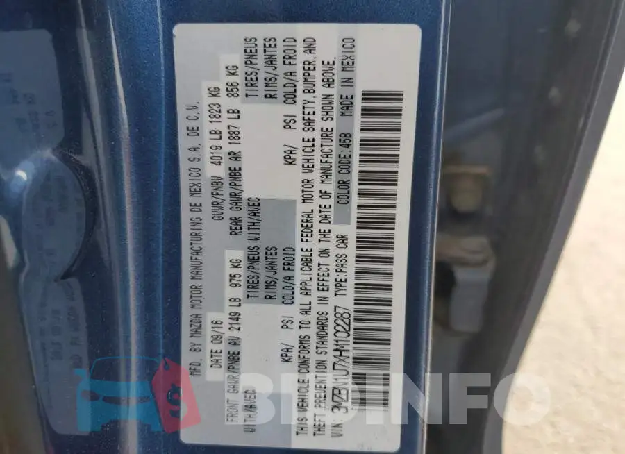 3MZBN1U7XHM102287 Photo# 12