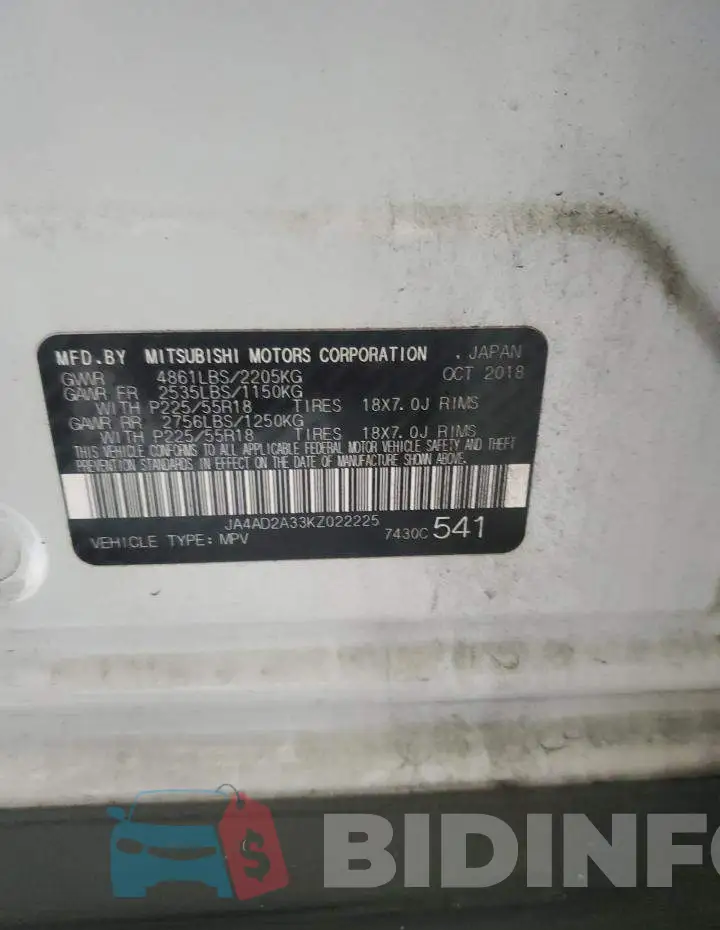 JA4AD2A33KZ022225 Photo# 14