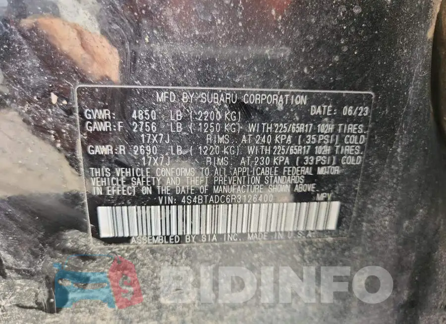 4S4BTADC6R3126400 Photo# 13