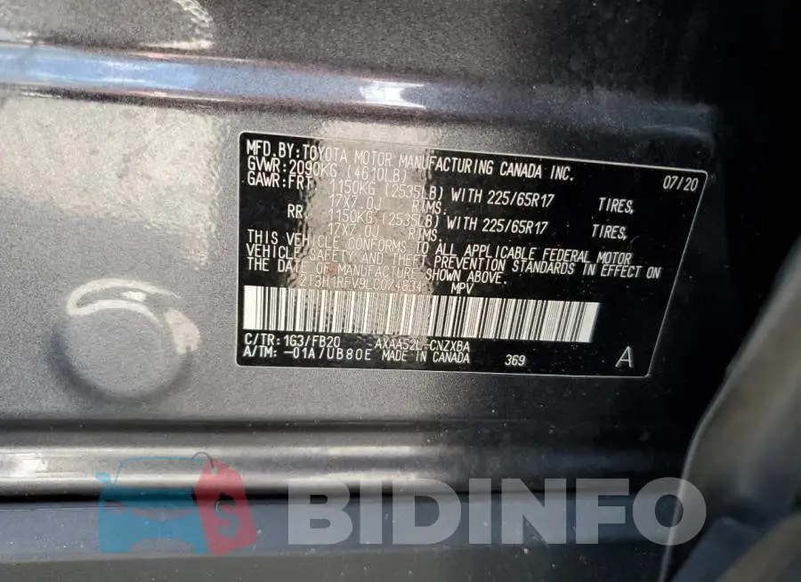 2T3H1RFV9LC074834 Photo# 13