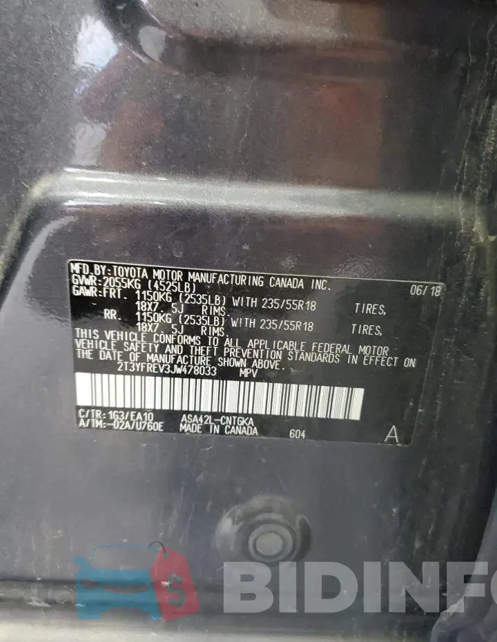 2T3YFREV3JW478033 Photo# 13