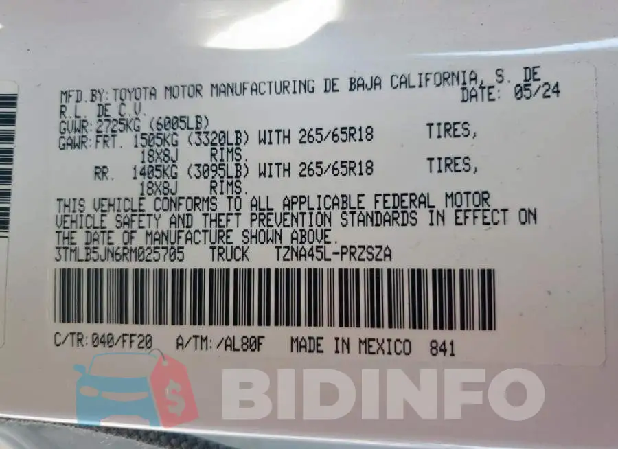 3TMLB5JN6RM025705 Photo# 12