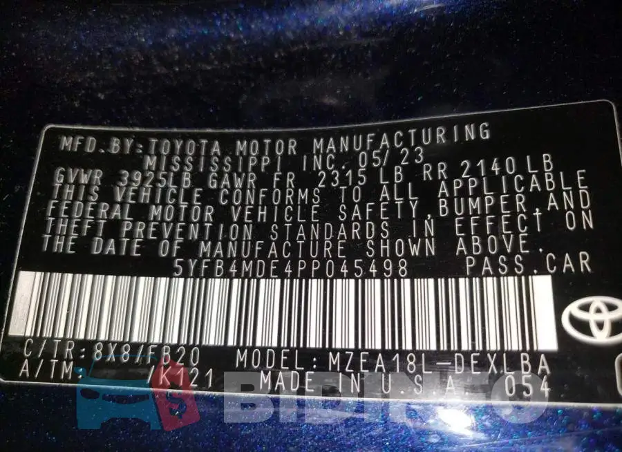 5YFB4MDE4PP045498 Photo# 12